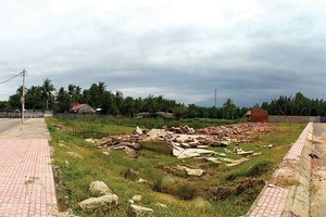 Một “dự án” đất nền phân lô tại quận 9, với các căn nhà xây tạm được đập bỏ, hạ tầng được đầu tư sơ sài. ảnh: Việt Dũng