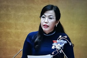 Ủy viên Uỷ ban thường vụ Quốc hội, Trưởng Ban dân nguyện Nguyễn Thanh Hải trình bày Báo cáo kết quả giám sát việc giải quyết kiến nghị của cử tri gửi đến kỳ họp thứ 11, Quốc hội khóa XIII.