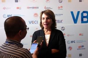 Bà Virginia Foote, Chủ tịch Phòng Thương mại Hoa Kỳ tại Việt Nam (Amcham)