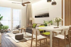 Nội thất 1 căn officetel 47 m2 tại Republic Plaza