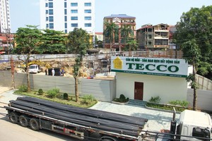 Dự án Tecco Tower Thái Nguyên vừa được khởi công xây dựng sau hơn 1 năm được chấp thuận đầu tư. Ảnh: Nhất Nam
 