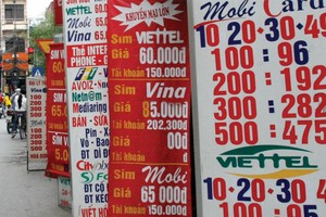 Với quy định mới, các cửa hàng bán sim sẽ hết cửa bán sim rác. Ảnh: Đ.T