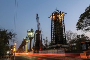 Công trình metro tại Nagpur đang được gấp rút xây dựng