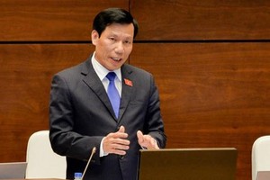 Bộ trưởng Bộ Văn hóa Thể thao và Du lịch Nguyễn Ngọc Thiện  trả lời chất vấn tại hội trường