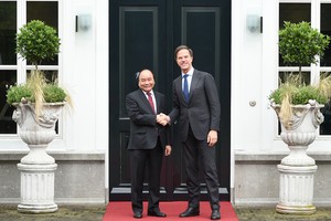 Thủ tướng Nguyễn Xuân Phúc và Thủ tướng Hà Lan Mark Rutte. Ảnh: VGP/Quang Hiếu