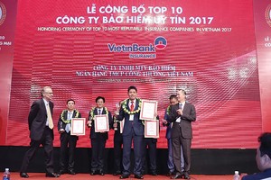 Bảo hiểm VietinBank được vinh danh trong Top 10 Công ty bảo hiểm uy tín nhất Việt Nam 2017