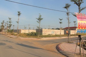 Đất nền đường Nguyễn Xiển (quận 9) vắng bóng người mua sau khi cơn sốt đi qua.Ảnh: Gia Huy