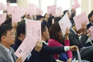 Cổ đông tại nhiều doanh nghiệp phấn khởi khi doanh nghiệp đạt kết quả hoạt động khả quan và đề ra kế hoạch kinh doanh tăng trưởng