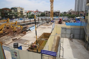 Dự án King Palace vừa xong móng, chưa rõ kế hoạch mở bán. Ảnh: Dũng Minh