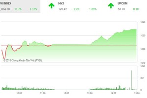 Phiên chiều 6/6: Bất ngờ tăng vọt