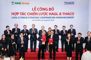 Lễ công bố hợp tác chiến lược giữa Thaco và Hoàng Anh Gia Lai.
