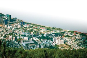 TP. Quy Nhơn (tỉnh Bình Định) ngày càng phát triển với nhiều ngôi nhà cao tầng được xây dựng. Ảnh: Đào Tiến Đạt