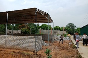 Nhiều công trình xây dựng trái phép trong chỉ giới đường cao tốc Bắc - Nam đoạn qua xã Phú Lâm, huyện Tĩnh Gia, tỉnh Thanh Hóa - Ảnh: NLD.