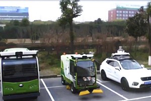 Xe quét rác đường phố không người lái