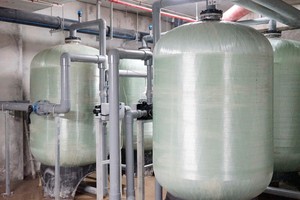 Sơ đồ dây truyền lọc nước của Công ty cổ phần Viwaco trước khi đưa vào bể tại toà nhà CT1 dự án The Emerald.