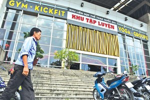 Nhiều diện tích tại Khu liên hợp Thể thao quốc gia Mỹ Đình được cho thuê kinh doanh dịch vụ sai quy định. Ảnh: Dũng Minh