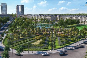 Tiện ích nội khu xanh ngát cũng là lợi thế tạo nên không gian nghỉ dưỡng cho Diamond Riverside