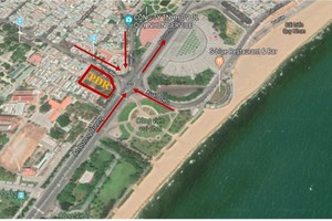 Vị trí Khu đất số 1 Ngô Mây, thành phố Quy Nhơn (hình chụp vệ tinh)