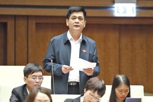 Đại biểu Nguyễn Lâm Thành (Lạng Sơn) phát biểu tại nghị trường Quốc hội chiều 20/11. Ảnh: Ngọc Thắng