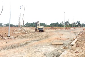 Dự án đất nền Nam Phúc Yên đang triển khai hạ tầng