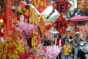 Không khí Tết trên phố phường Hà Nội