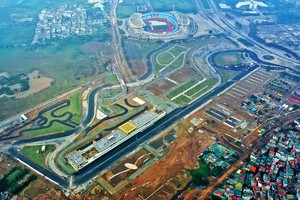 Đường đua F1 tại Hà Nội đang được gấp rút hoàn thiện