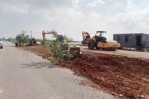 Dự án Khu nhà ở Thương mại Hà Thiệp- Bắc Ninh tại Quảng Bình đang trong quá trình thi công hạ tầng nhưng đã được chủ đầu tư giao cho các sàn bất động sản tiến hành huy động