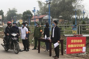 Xã Lôi Sơn (Vĩnh Phúc) thực hiện triệt để cách ly (Ảnh: Internet)