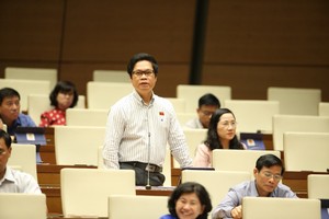Chủ tịch VCCI Vũ Tiến Lộc phát biểu tại Quốc hội  - (Ảnh QK)