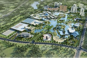 Phối cảnh khu công nghệ cao Hòa Lạc, một phần của đô thị Hòa Lạc