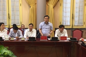 Thứ trưởng Bộ Kế hoạch và Đầu tư Vũ Đại Thắng giới thiệu những nội dung lớn của Luật PPP  (Ảnh Mỹ An).