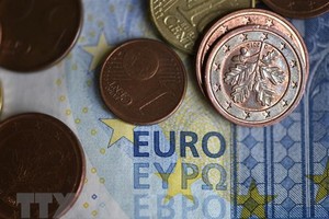 Đồng tiền euro tại Dortmund, miền Tây nước Đức. (Ảnh: AFP/TTXVN)
