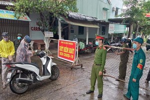 Thị xã Điện Bàn phong toả một số khu dân cư.