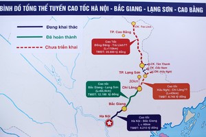 Đường cao tốc Bắc Giang - Lạng Sơn trong mối liên kết với các đường cao tốc Đồng Đăng - Trà Lĩnh (Cao Bằng) trong tương lai.