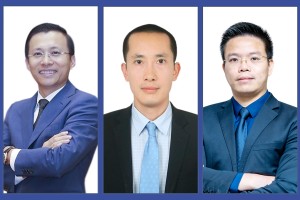 Từ trái qua phải: Ông Phạm Như Ánh, ông Vũ Thành Trung, ông Vũ Hồng Phú
