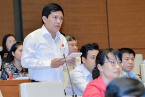 Đại biểu Quốc hội Phạm Phú Quốc phát biểu tại nghị trường. 