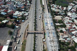 Tuyến metro số 1 Bến Thành - Suối Tiên dự kiến được đưa vào hoạt động trong năm 2021. Ảnh: Lê Toàn