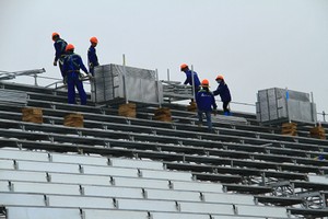 Các hạng mục còn dang dở đang được hoàn thiện. 