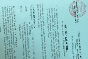 Biên bản kiểm phiếu của PGT