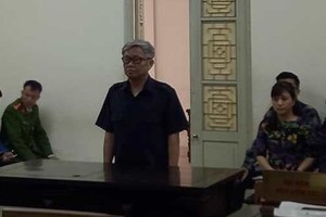 Bị cáo Bùi Duy Nghĩa tại phiên tòa sơ thẩm