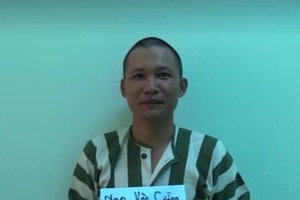 Bị cáo Ngọ Văn Cường tại cơ quan công an