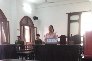 Bị cáo Hạnh tại phiên tòa sơ thẩm