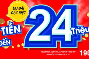 Mua xe máy trả góp, khách hàng được HD SAISON hoàn 24 triệu đồng