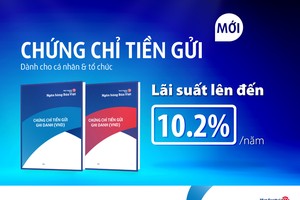 Ngân hàng Bản Việt phát hành chứng chỉ tiền gửi, lãi suất đến 10,2%/năm