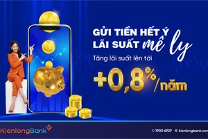 KienlongBank cộng tối đa thêm 0,8% lãi suất tiết kiệm cho khách hàng