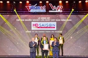 HD SAISON là công ty tài chính tiêu dùng duy nhất lần thứ tám liên tiếp được vinh danh trong VNR500