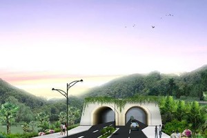 Phối cảnh lối vào Hầm đường bộ đèo Quy Hòa
