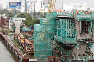 Hệ thống metro sẽ góp phần giải quyết tình trạng ùn tắc giao thông tại Thành phố Hồ Chí Minh. Ảnh: Lê Toàn