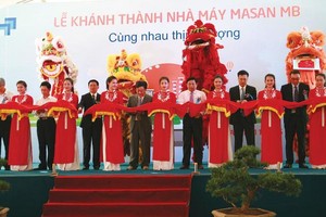 Lễ cắt băng khánh thành Nhà máy Masan MB có tổng vốn đầu tư 1.200 tỷ đồng tại Nghệ An