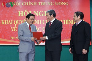 Ông Phan Đình Trạc tại buổi công bố Quyết định bổ nhiệm làm Trưởng ban Nội chính Trung ương